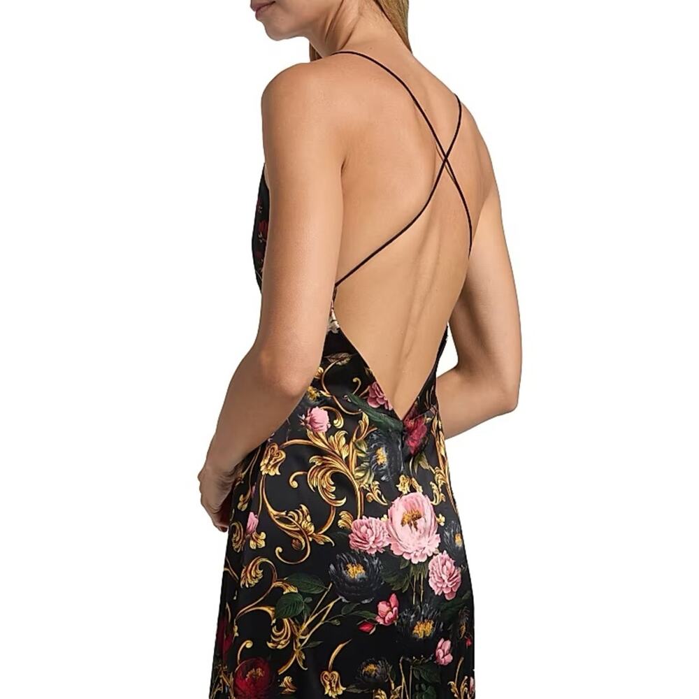 Alice + Olivia Milta Mermaid Slip Dress in Evermore Floral 0 - Picture 8 of 15